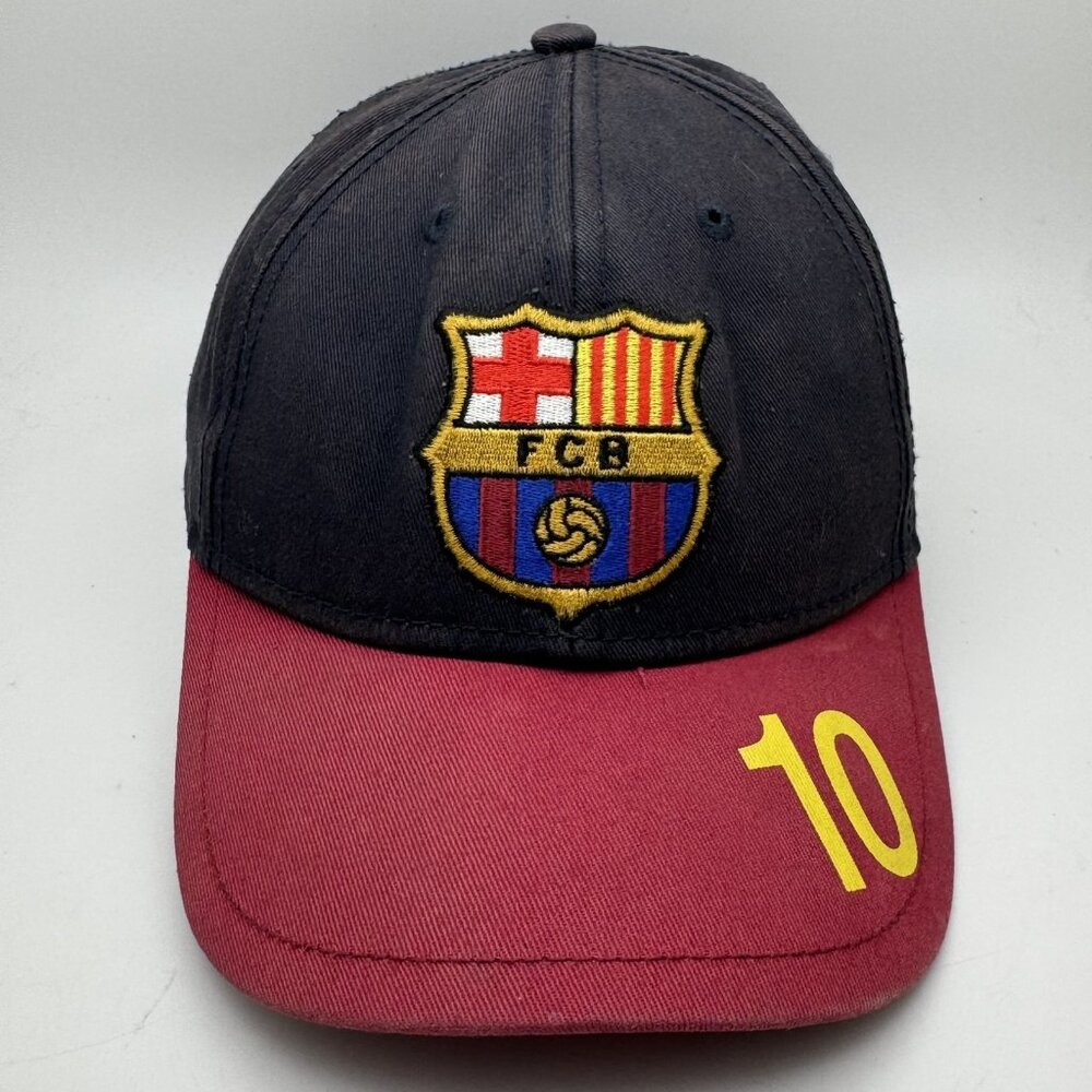 FC Barcelona Messi #10 Snapback Hat Cap Soccer Fan Apparel Navy Maroon Adult